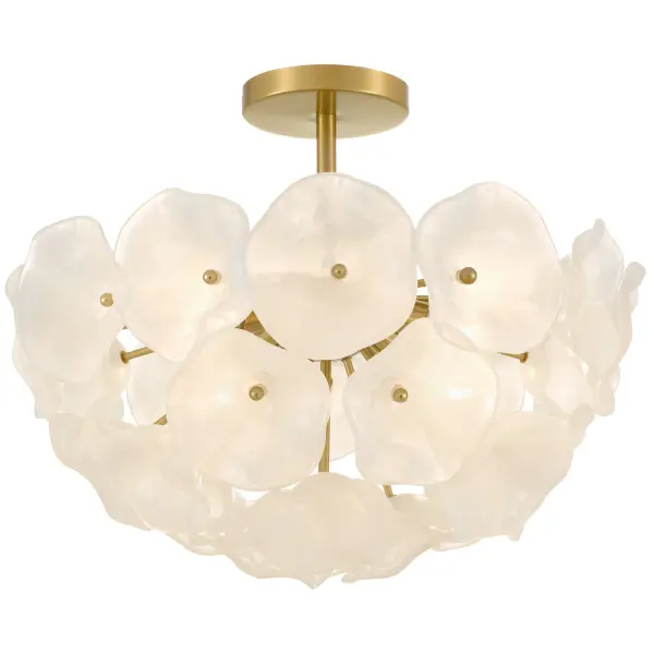 Audrey 4-Light Brushed Gold Semi-Flush Mount