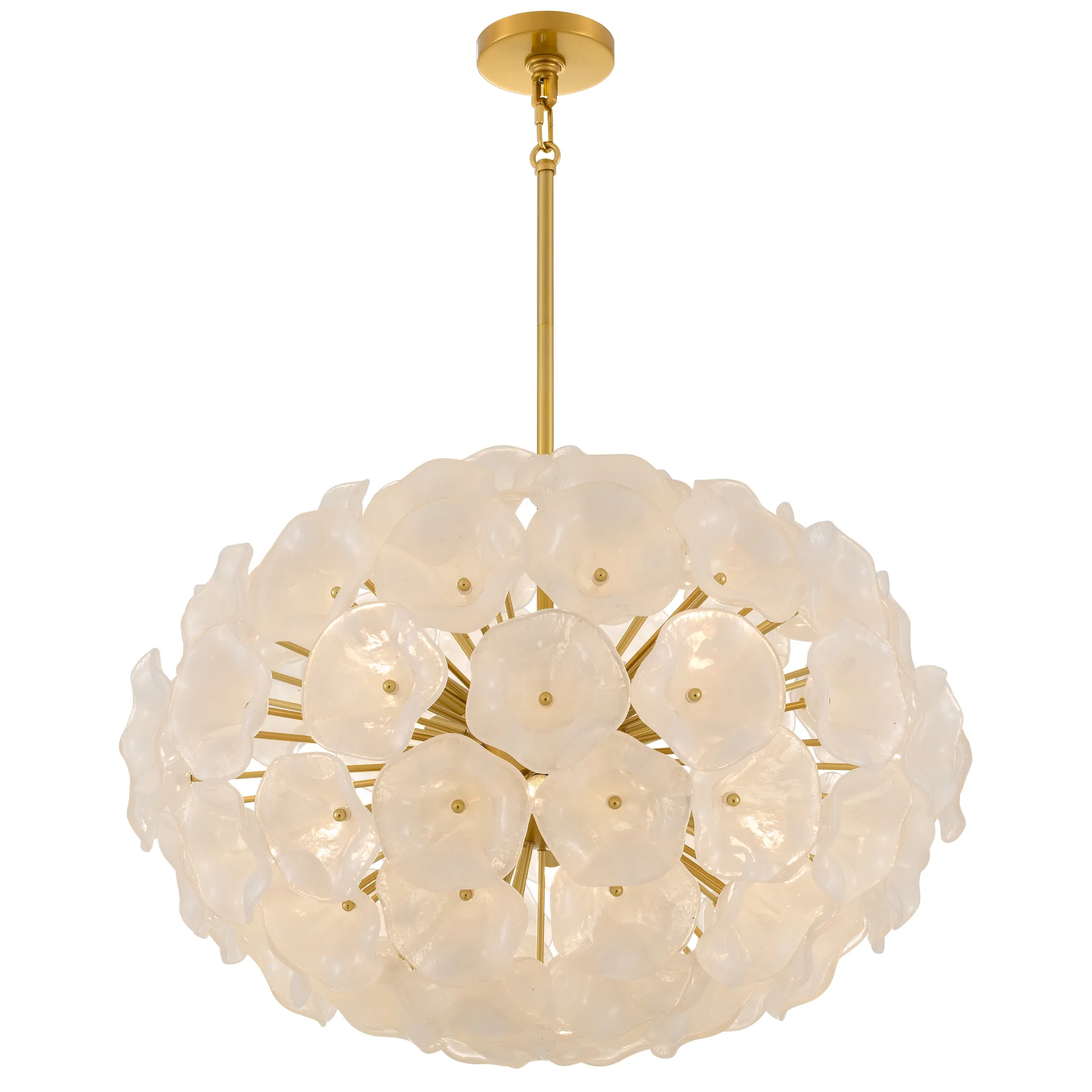 Audrey 8-Light Brushed Gold Pendant Light