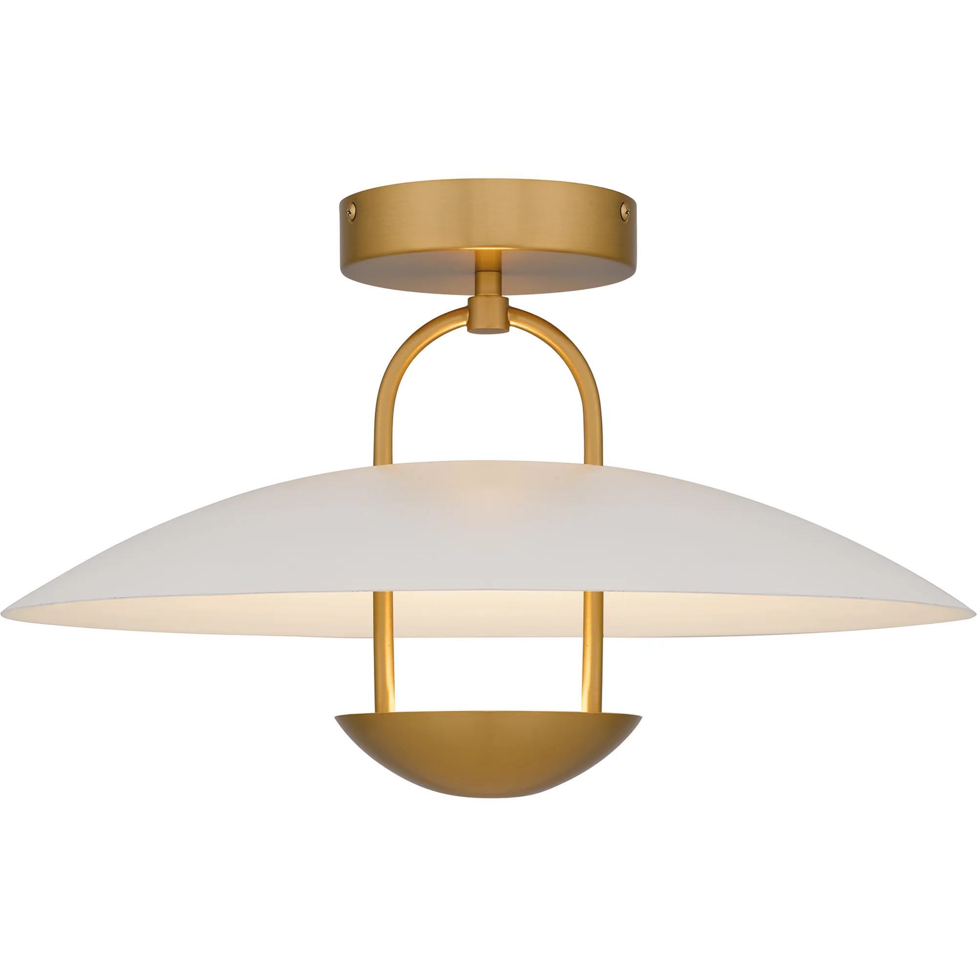 Bingham Brushed Gold Semi-Flush Mount