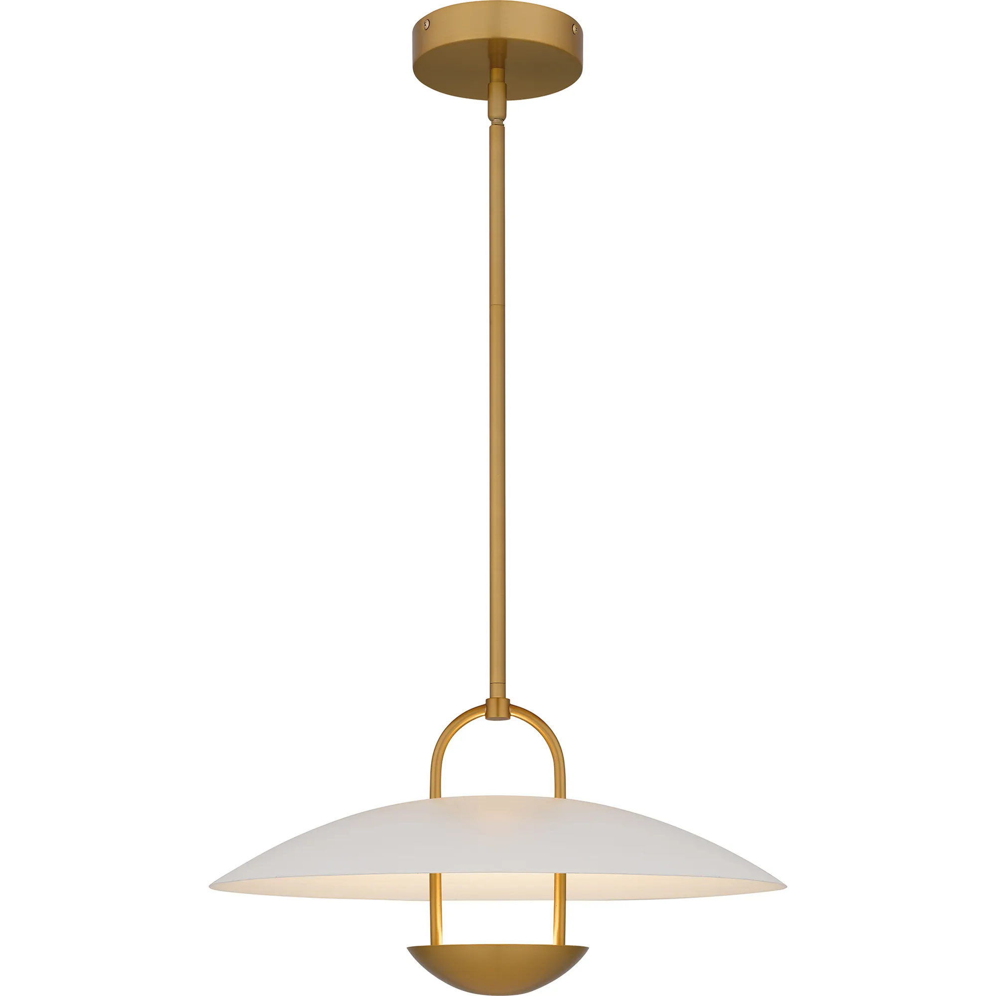Bingham Brushed Gold Pendant