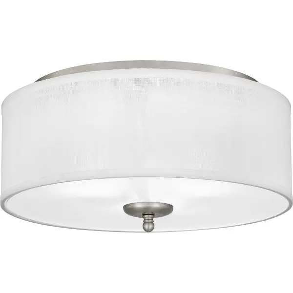 Though you can choose from a clear hammered glass shade, beige fabric shade, classic chandelier, or an airy, open-frame pendant, Blanche features a unifying style via its simple lines and traditional matte black finish. The different shapes, from flush mount to chandelier, also work well together throughout a variety of spaces.