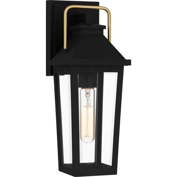 Buckley outdoor lanterns showcase classic design elements paired with industrial style gold accents. A sturdy matte black frame is accentuated by clear beveled glass panels for a classic look that is designed to withstand the elements. As part of our Coastal Armour collection, this product is durable, marine grade, and comes with a 5-year limited warranty. Buckley is available as a wall, post, or hanging lantern.