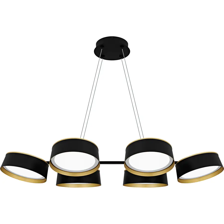 Byrnes Matte Black Linear Chandelier