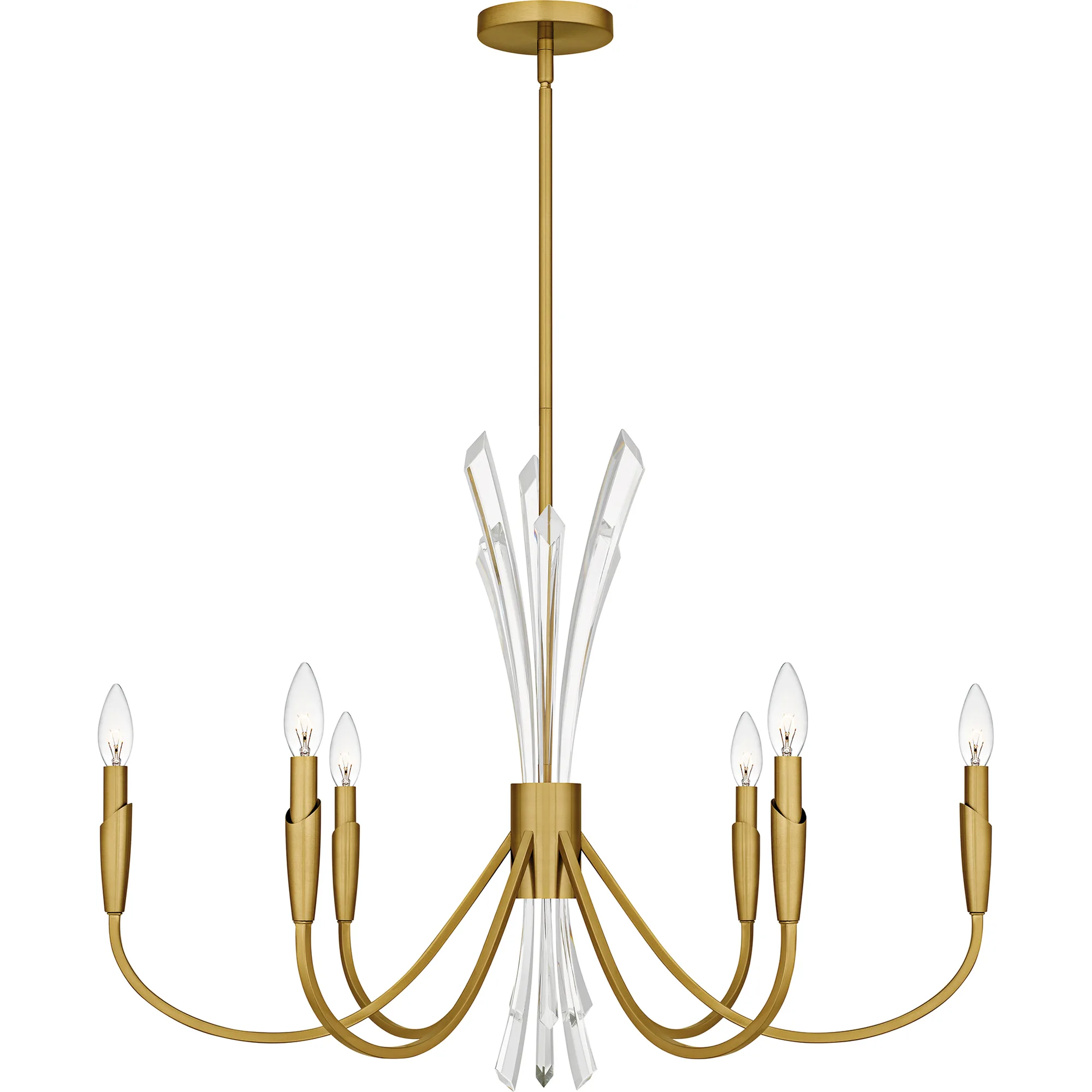 Cecily 6-Light Brushed Gold Chandelier