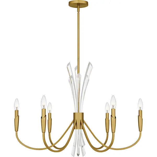 Cecily 6-Light Brushed Gold Chandelier