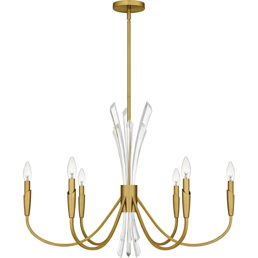 Cecily 6-Light Brushed Gold Chandelier