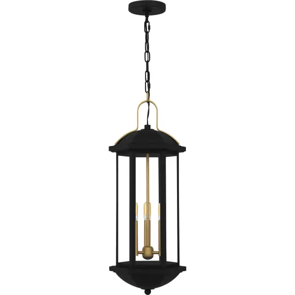 Illuminate your home's exterior with the timeless style of Crestfield lanterns. The elongated frame is finished in matte black and accented beautifully with brushed gold for a hint of luster and sophistication. Clear tempered glass panels complete the look and showcase the natural beauty of the light. Crestfield is available as a complete collection - round out your home's exterior with a hanging lantern, multiple sizes of wall lantern, or a post lantern.