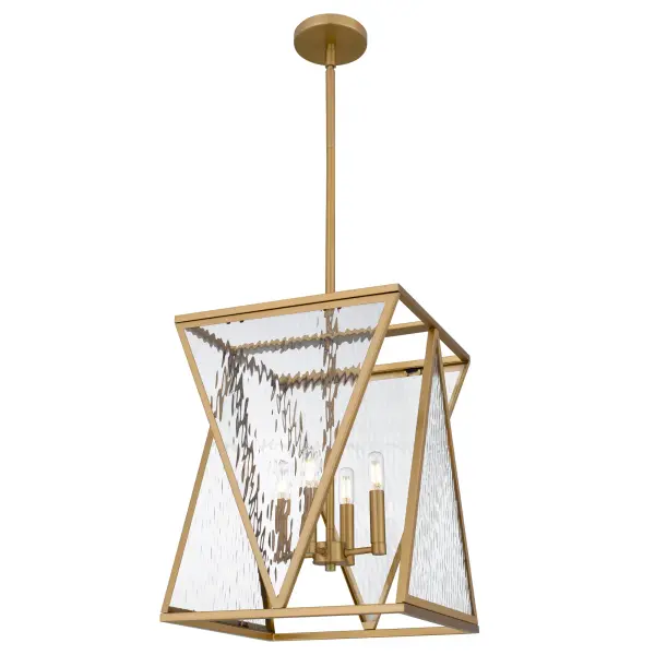 Sculptural and softly luminous, the Clovis Pendant Light blends classic charm with a modern edge. Its bold geometric frame—available in brushed weathered brass or matte black—cradles panels of clear water glass that ripple with movement, casting a glow that feels both timeless and alive. Whether suspended as a pendant or styled close to the ceiling in its semi-flush mount form, Clovis transforms any space into a story of contrast and elegance. A romantic interplay of light and form, it’s designed to captivate—day or night.
