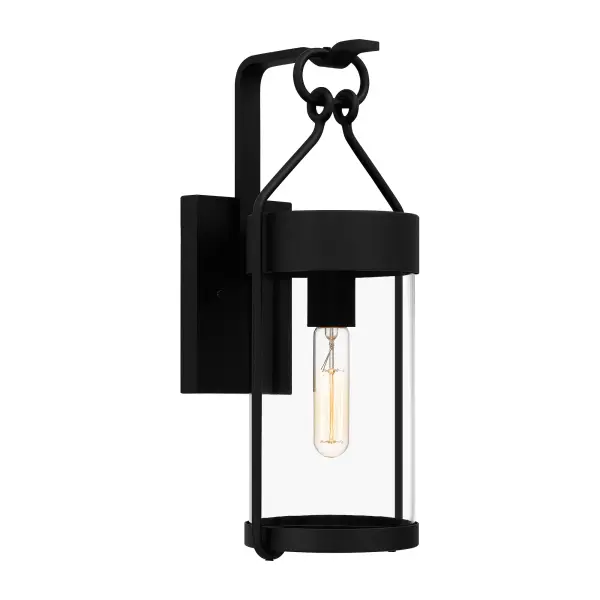In an earth black finish, the Corbin outdoor wall lantern balances streamlined elements with a touch of classic style. Meant for outdoor spaces such as entryways, porches, or back patios, this piece works well alone or in pairs. Add an Edison-style bulb for a subtle nod to vintage aesthetics.