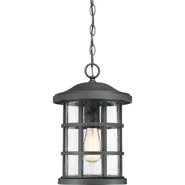 The Crusade outdoor lantern combines timeless Craftsman design with modern weather-resistant materials. Clear seedy glass and crisscrossed bands create beautiful light patterns while the Coastal Armour composite construction withstands extreme temperatures and resists fading.