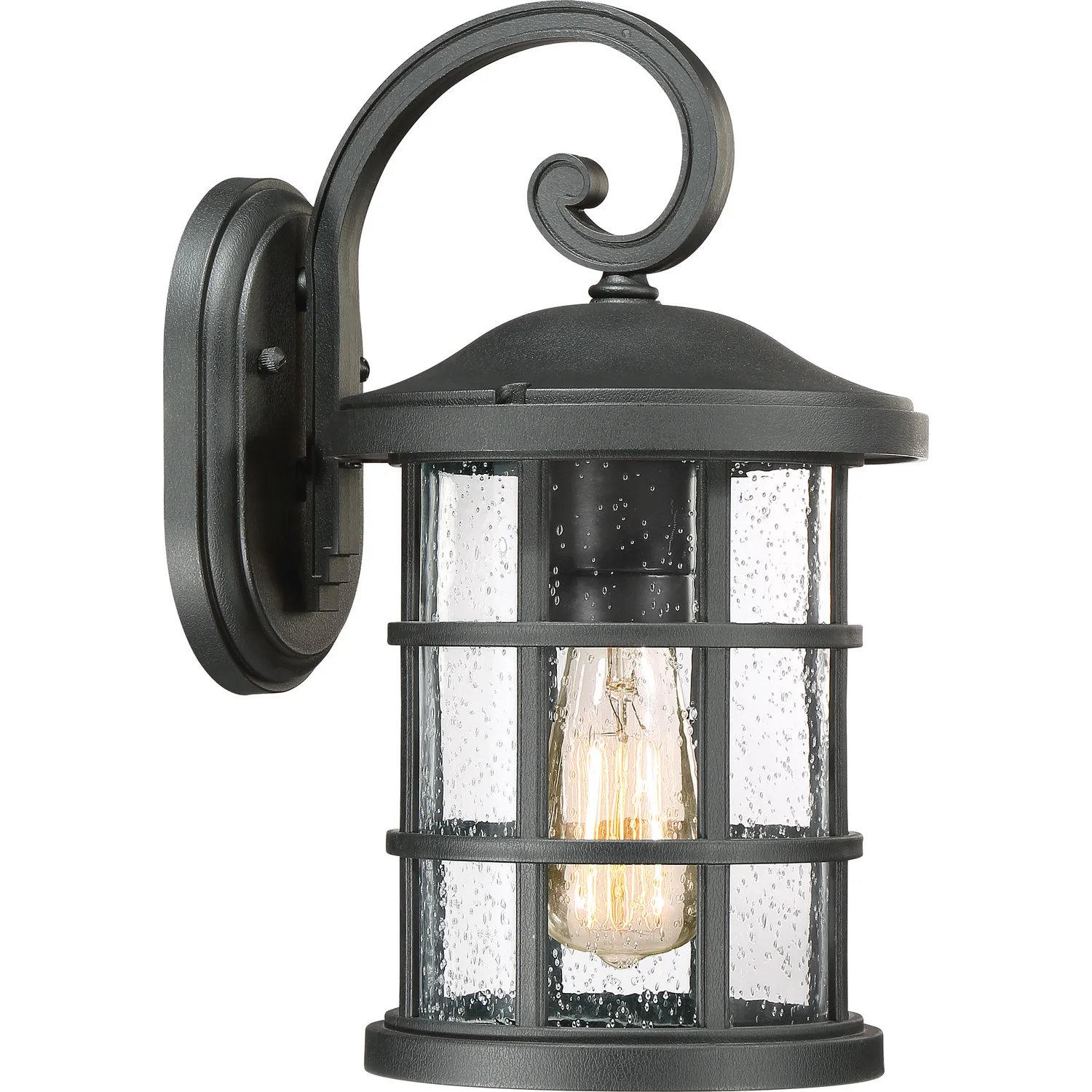 Crusade Outdoor Wall Lantern in Earth Black