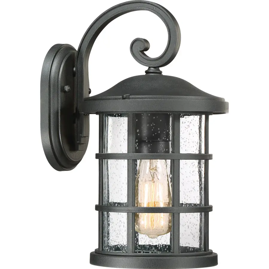 Crusade Outdoor Wall Lantern in Earth Black