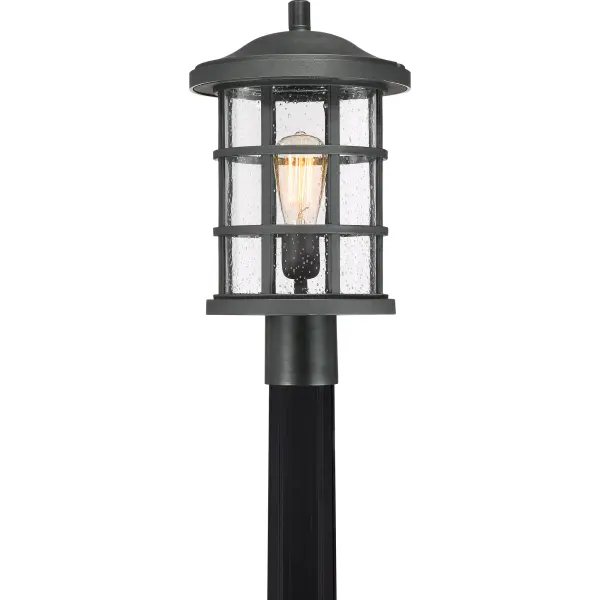 Inspired by Craftsman design, the Crusade Outdoor Series is clean and classic.  Encased in the crisscrossed bands, the clear seedy glass emits plenty of light.  The fixture body is created using a composite material suitable for extreme temperatures and is resistant to fading.  It is a wonderful addition to the Coastal Armour Collection.  Available in Mystic Black and Palladian Bronze finishes.  (Please note that the vintage bulbs are not included but are available for purchase.)