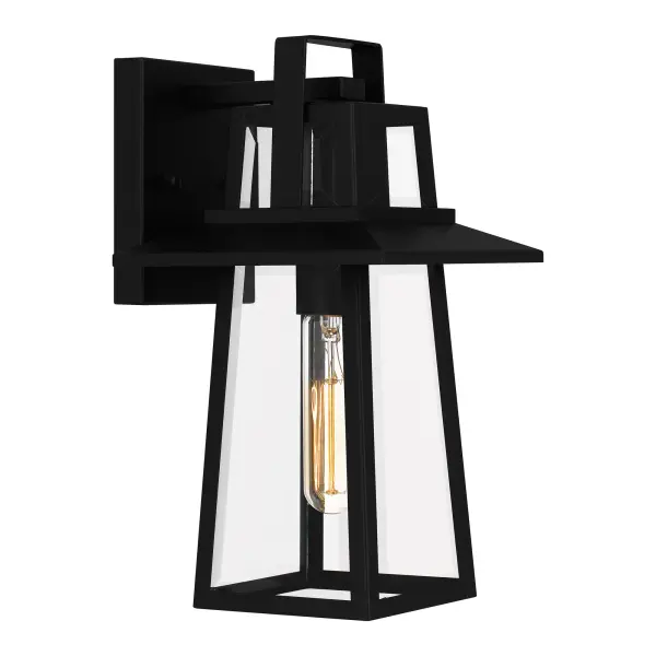 Devonport illuminates versatile style. Rendered in matte black with clear, beveled glass, this piece accompanies a wide range of interior and exterior home styles, including craftsman and farmhouse builds. Add functionality and a dash of Mission style with its clean, geometric lines.