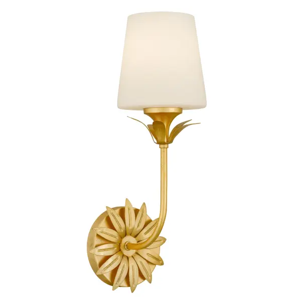 Dorothea 1-Light Gold Leaf Wall Sconce
