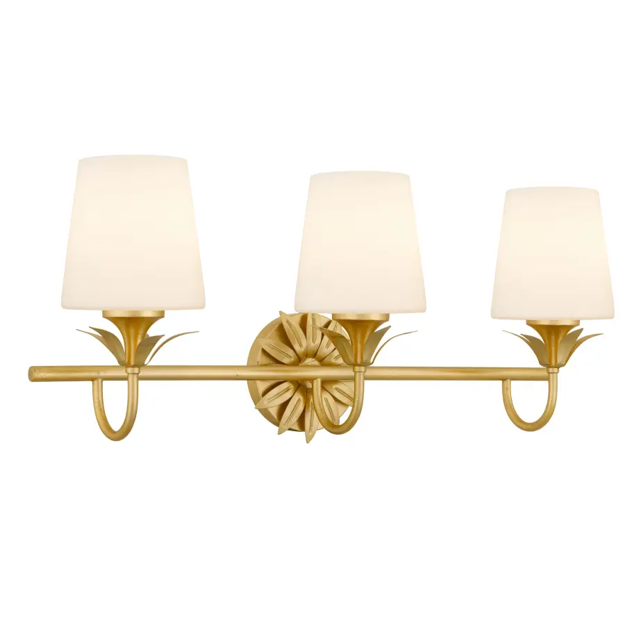 Dorothea 3-Light Gold Leaf Vanity Light