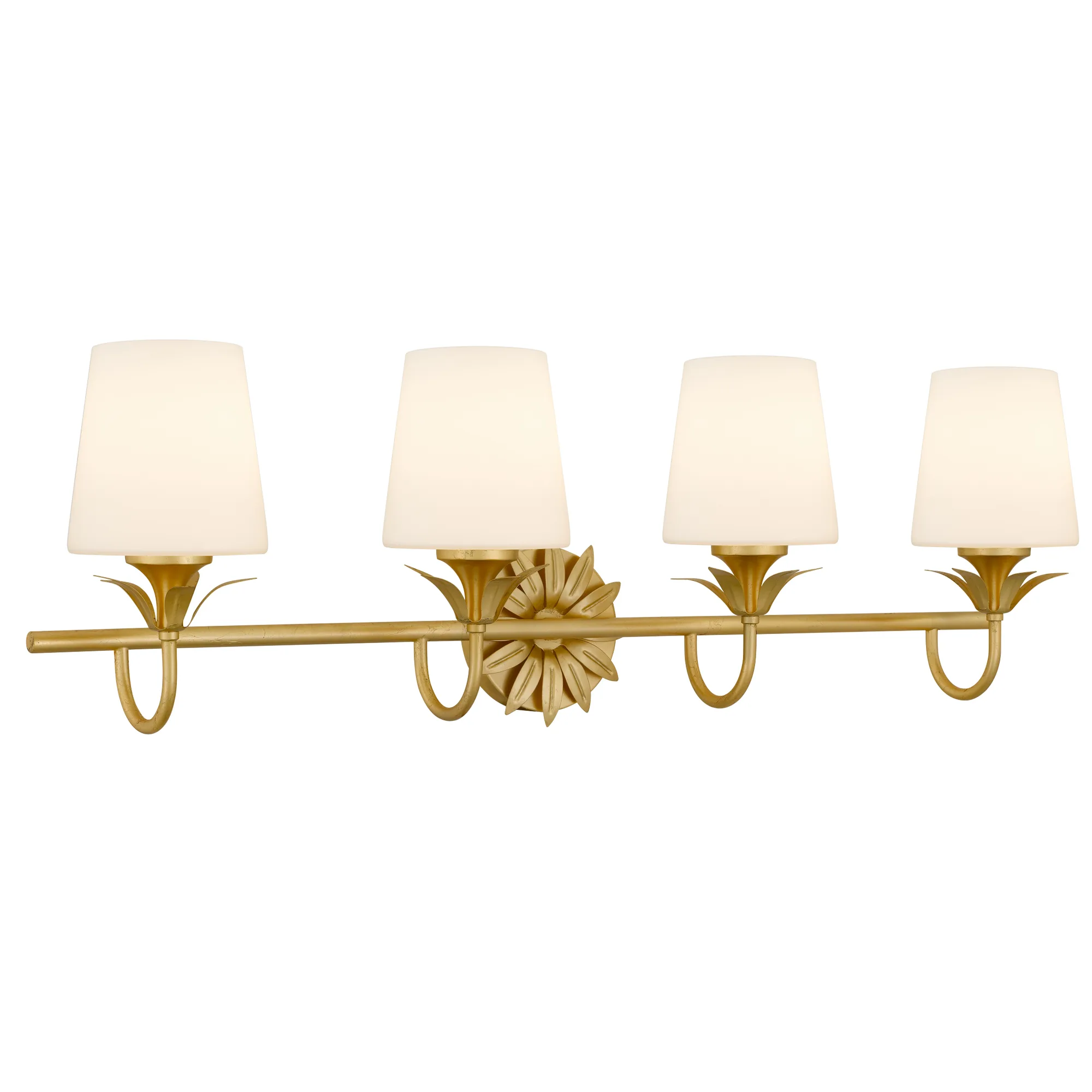 Dorothea 4-Light Gold Leaf Vanity Light
