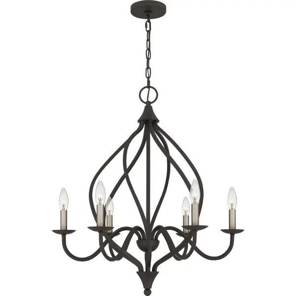 Dupont’s signature twists and turns create a subtle sense of movement amid traditional style. This piece, available as a pendant or chandelier, features an old bronze finish that offers a rustic patina. Use it in transitional spaces for a charming nod to eras gone by.