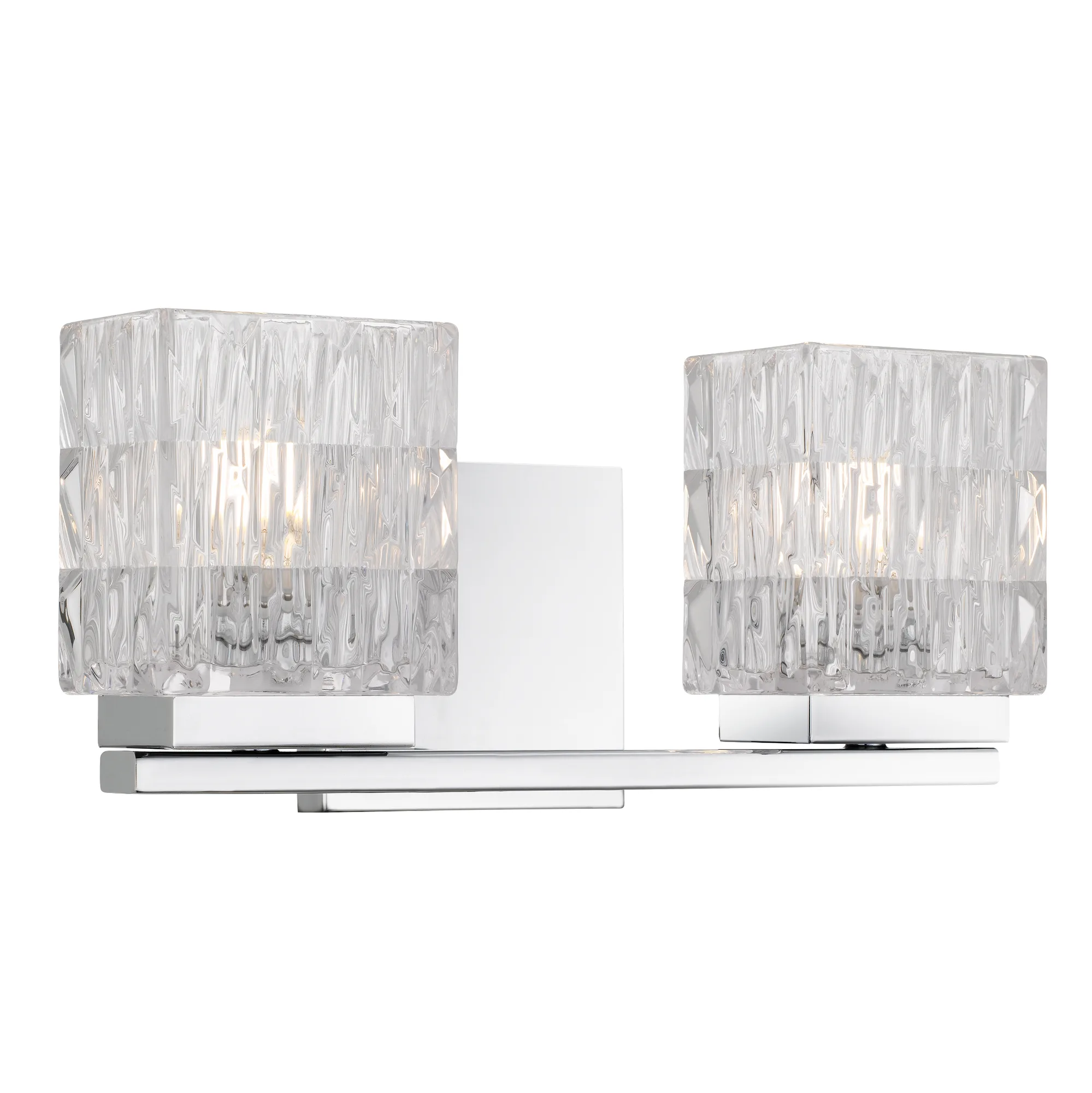 Estelle 2-Light Polished Chrome Vanity Light