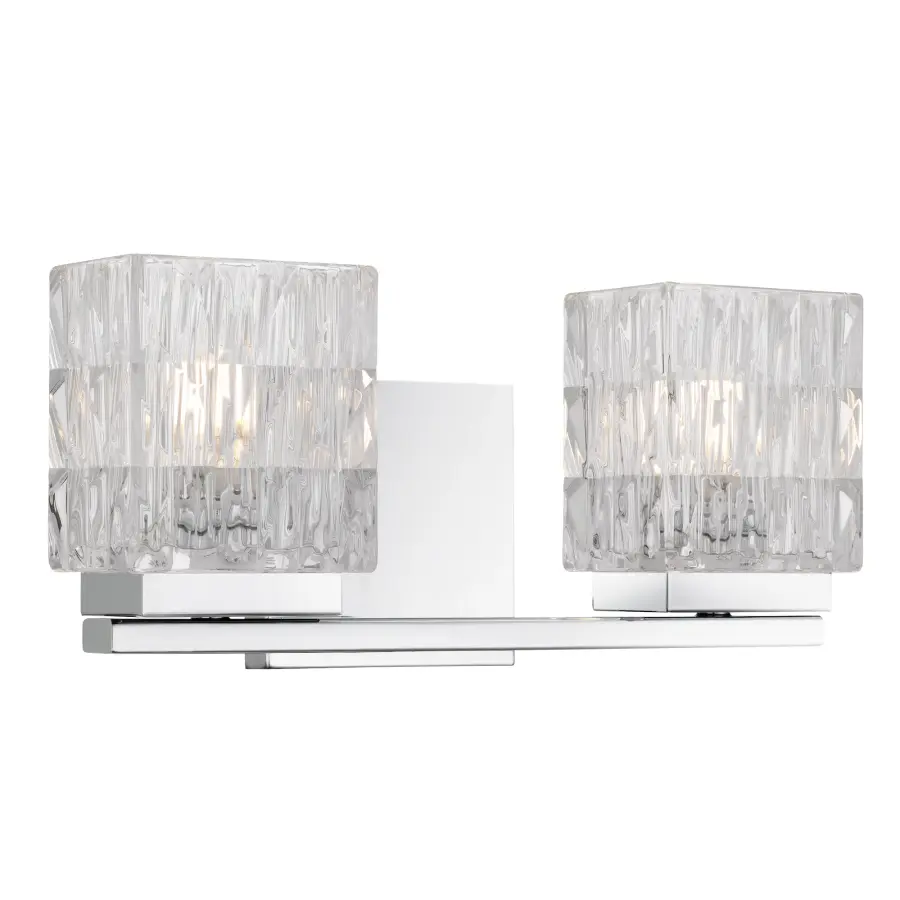 Estelle 2-Light Polished Chrome Vanity Light