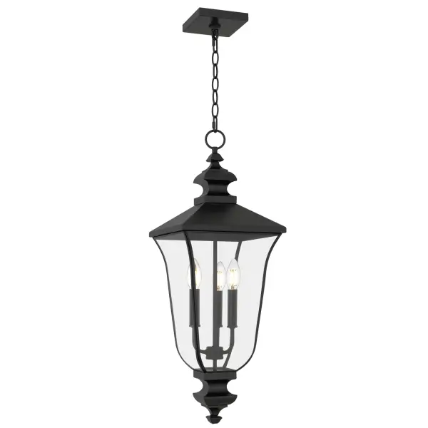 Gracefully bridging the charm of old-world elegance with modern sophistication, Farley Outdoor Lanterns cast a warm, inviting glow that turns every evening into a moment worth savoring. With a matte black finish and crystal-clear glass panels, each lantern showcases delicate details and a silhouette reminiscent of historic carriage lanterns — perfect for creating a nostalgic ambiance on your porch, patio, or garden path. Customize your look with included candle sets in matte black or white for a charming, candlelit ambiance.