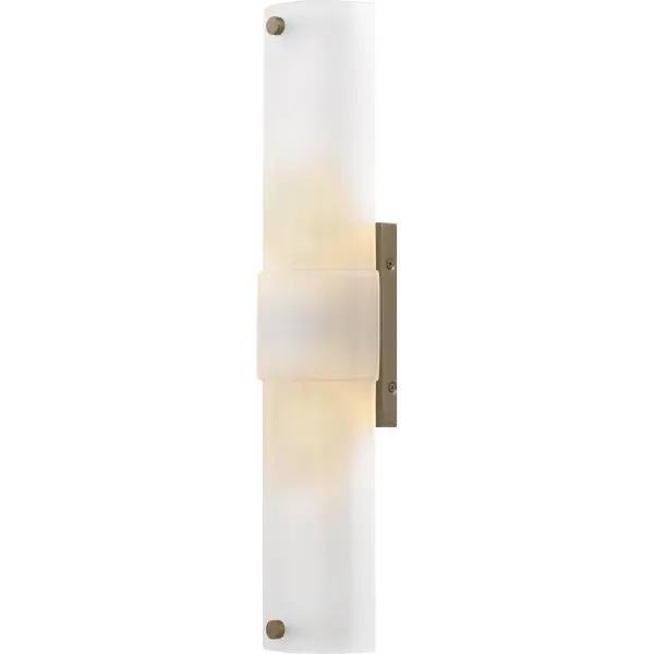 Finnegan wall sconces infuse modern style into any space with their sleek design and etched glass shades. Finished in a sophisticated bronze gold, these sconces offer a touch of elegance and contemporary flair. Versatile in function, Finnegan can be used as a vanity light or wall sconce, making these lights ideal for placement on either side of a vanity mirror or above the mirror. Whether enhancing your bathroom vanity or adding a stylish touch to any wall, Finnegan provides both functional lighting and a refined aesthetic