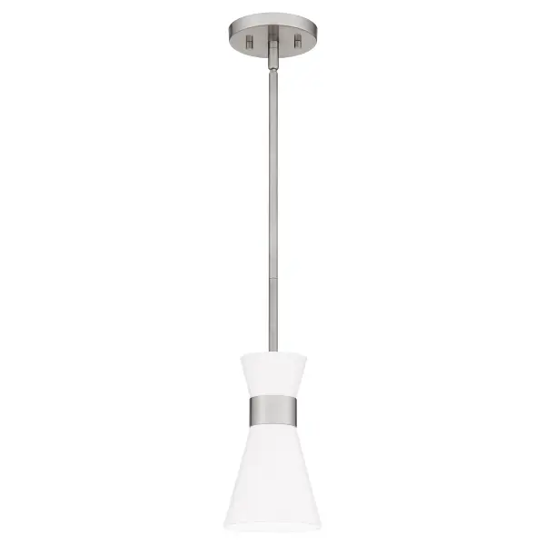 With its hourglass shape and bold metallic band, Fremont is a striking mini pendant designed to enhance contemporary design schemes. Opt for the aged brass finish to complement warm tones, or choose brushed nickel to accompany cool-toned spaces. Whichever option you choose, Fremont is guaranteed to impress.