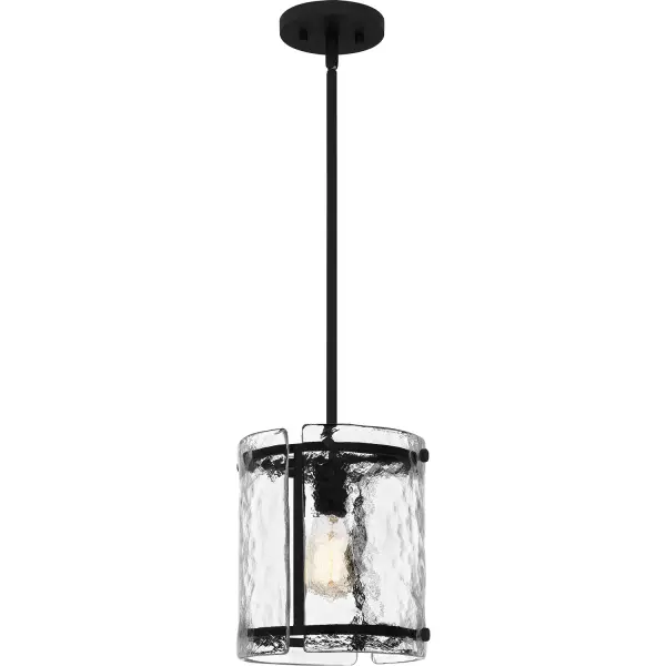 Fortress One Light Mini Pendant in Earth Black