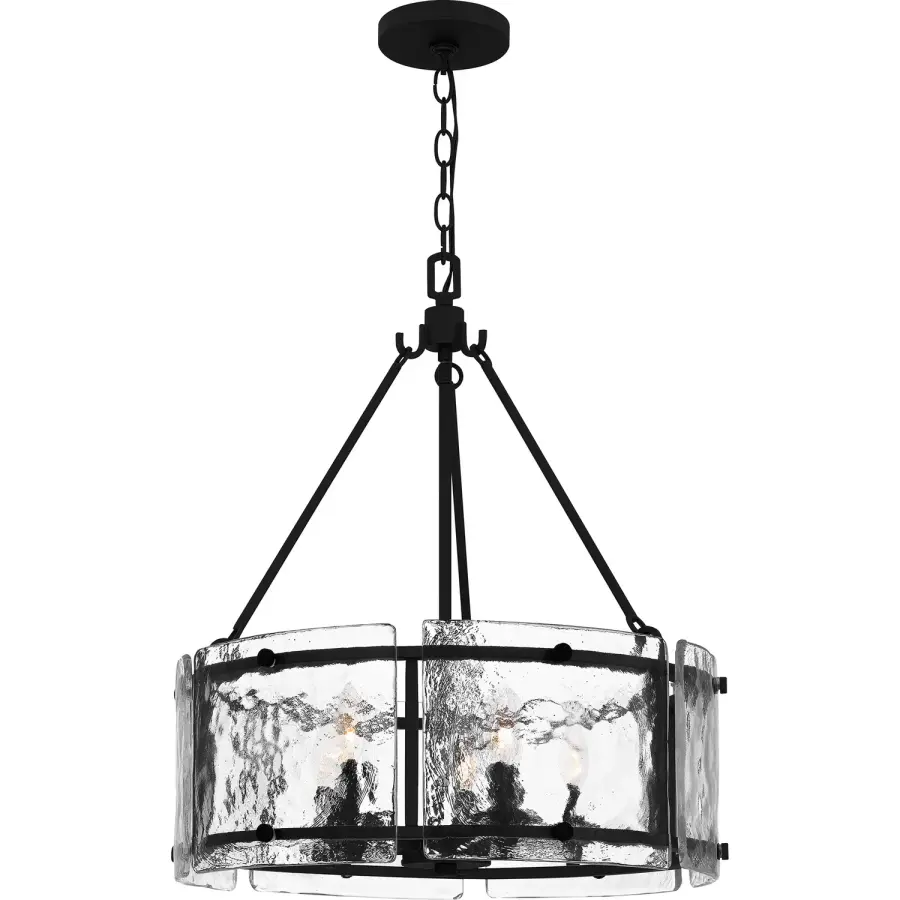 Fortress Five Light Pendant in Earth Black