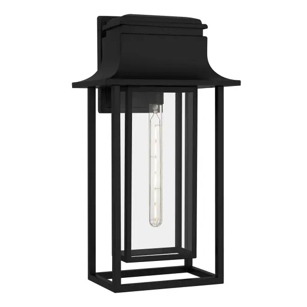 Sleek, structured, and quietly captivating, the Garner Outdoor Wall Lantern is where modern simplicity meets timeless romance. Its bold matte black finish and clear glass panels frame your light with intention—offering a soft, welcoming glow that turns every entrance into an elegant arrival. With its clean lines and architectural silhouette, Garner brings a sense of calm sophistication to your outdoor spaces, inviting the evening to linger just a little longer.