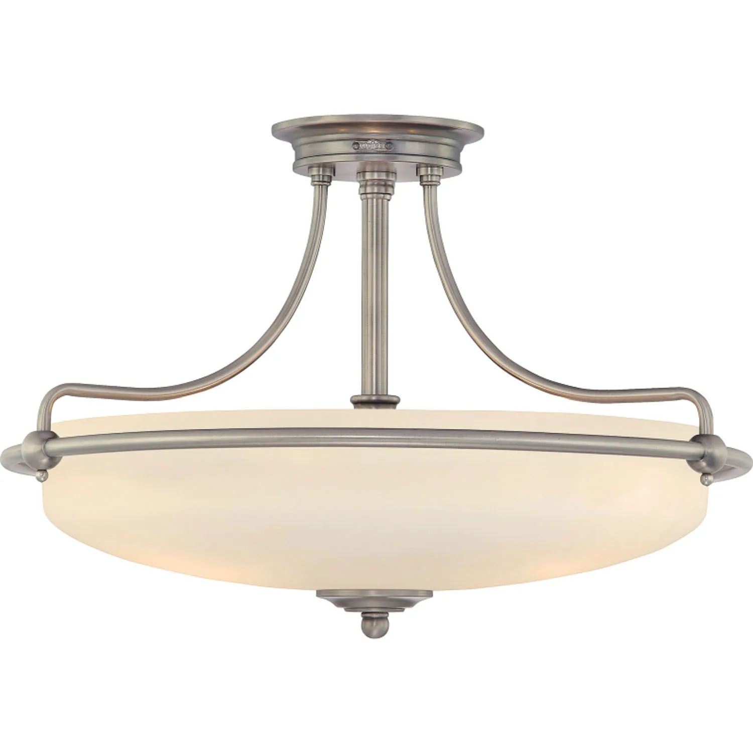 Griffin Four Light Semi-Flush Mount in Antique Nickel