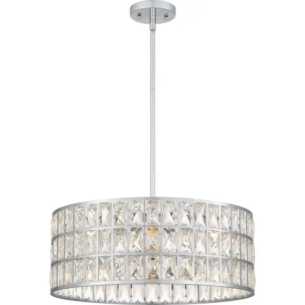 Gibson Four Light Pendant in Polished Chrome