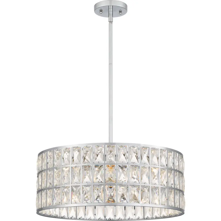 Gibson Four Light Pendant in Polished Chrome
