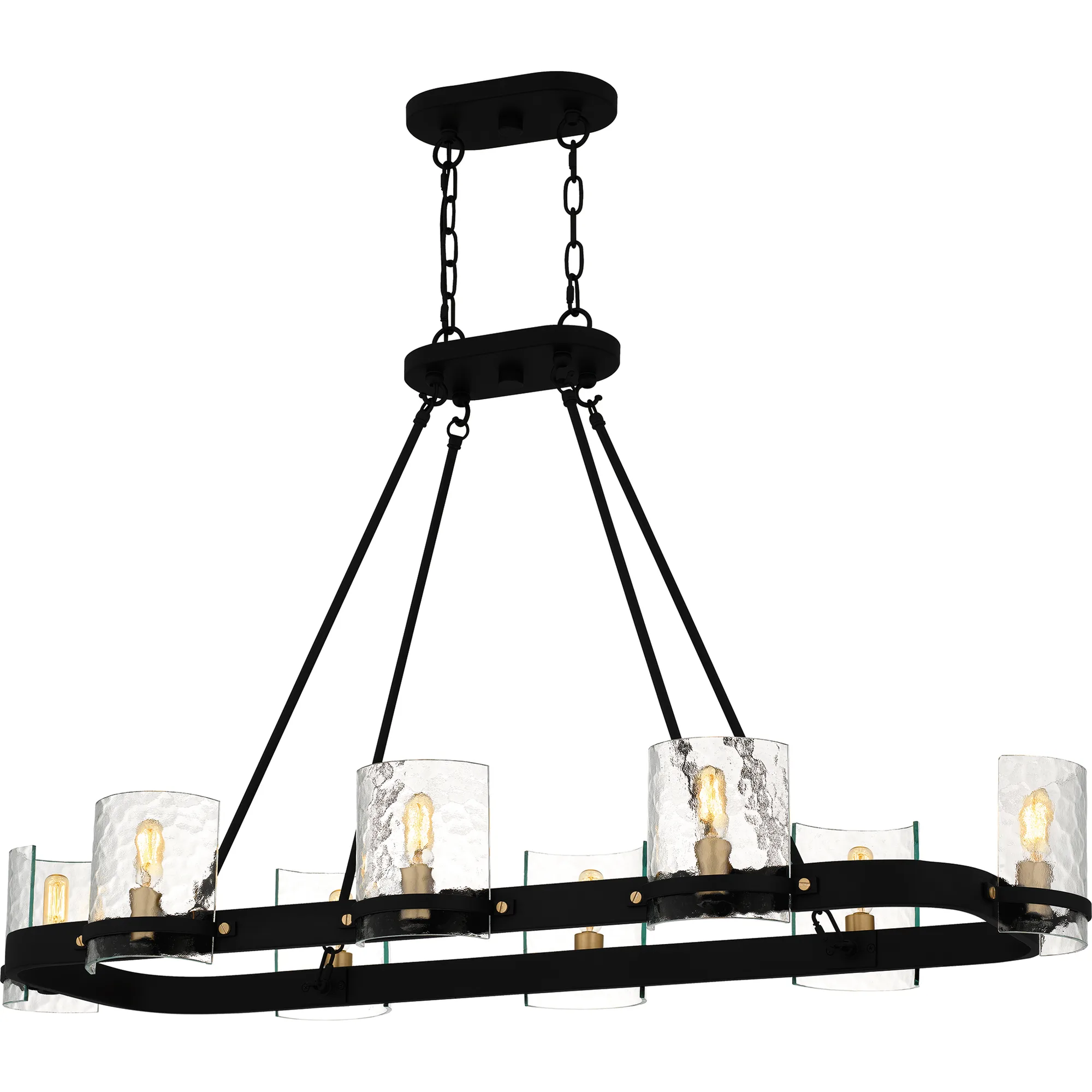 Gloucester 8-Light Matte Black Linear Chandelier