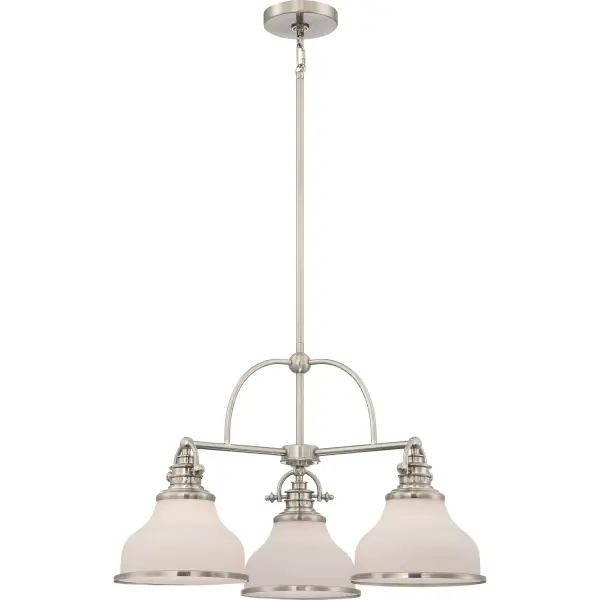 Grant 3-Light Chandelier in Brushed Nickel