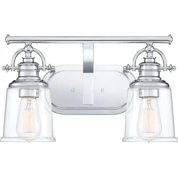 This clear glass fixture is an elegant nod to the past.  The classic Americana design adds a nostalgic flair to your home.  It will suit a variety of bathroom décors with great style.