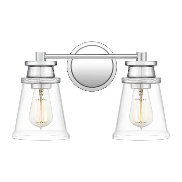 Haverfield is proof positive that simple doesn’t mean boring. The clean lines of this bath light, rendered in polished chrome, add a dash of timeless appeal to any style bathroom. Choose two-, three-, or four-light options, and configure it up or down to your unique needs.