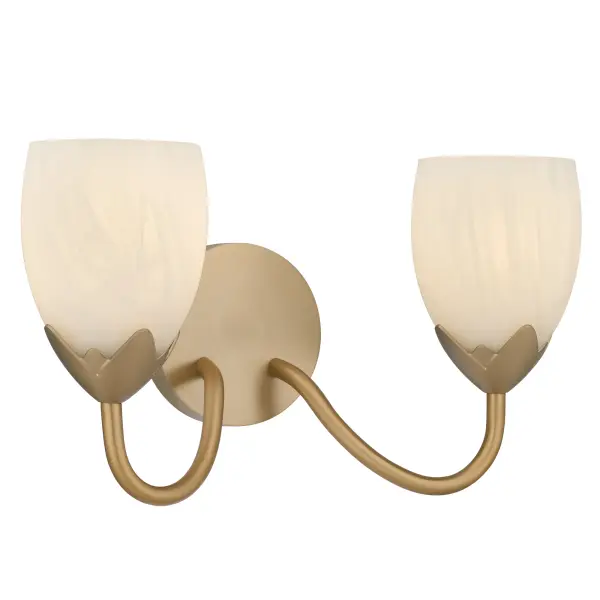 Elegant curves and soft, glowing beauty define the Jacobs Collection—a delicate balance of form and feeling. Finished in a warm bronze gold, its gracefully arched arms and petal-like cups cradle tulip-shaped etched alabaster glass shades, casting a light that feels tender and timeless. Available in multiple vanity sizes and as a single-light sconce, Jacobs is designed to bloom beautifully in any space—from cozy powder rooms to grand master baths. With every switch, it invites you into a moment of quiet luxury and refined romance.