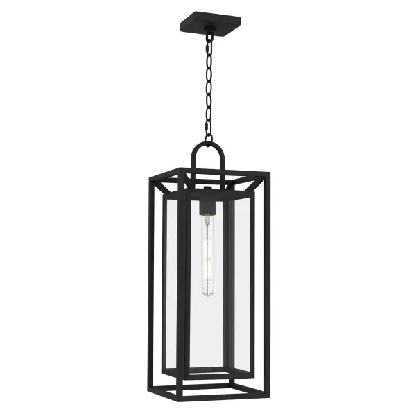 Where modern lines meet timeless charm, the Jayce Outdoor Collection makes a striking first impression. Its matte black finish frames each piece with quiet strength, while clear beveled glass catches the light like morning dew—refined and radiant. Available as a hanging lantern, in multiple sizes of wall lanterns, or as a post light, Jayce is made to elevate your entryways, patios, and pathways with understated elegance and lasting warmth.