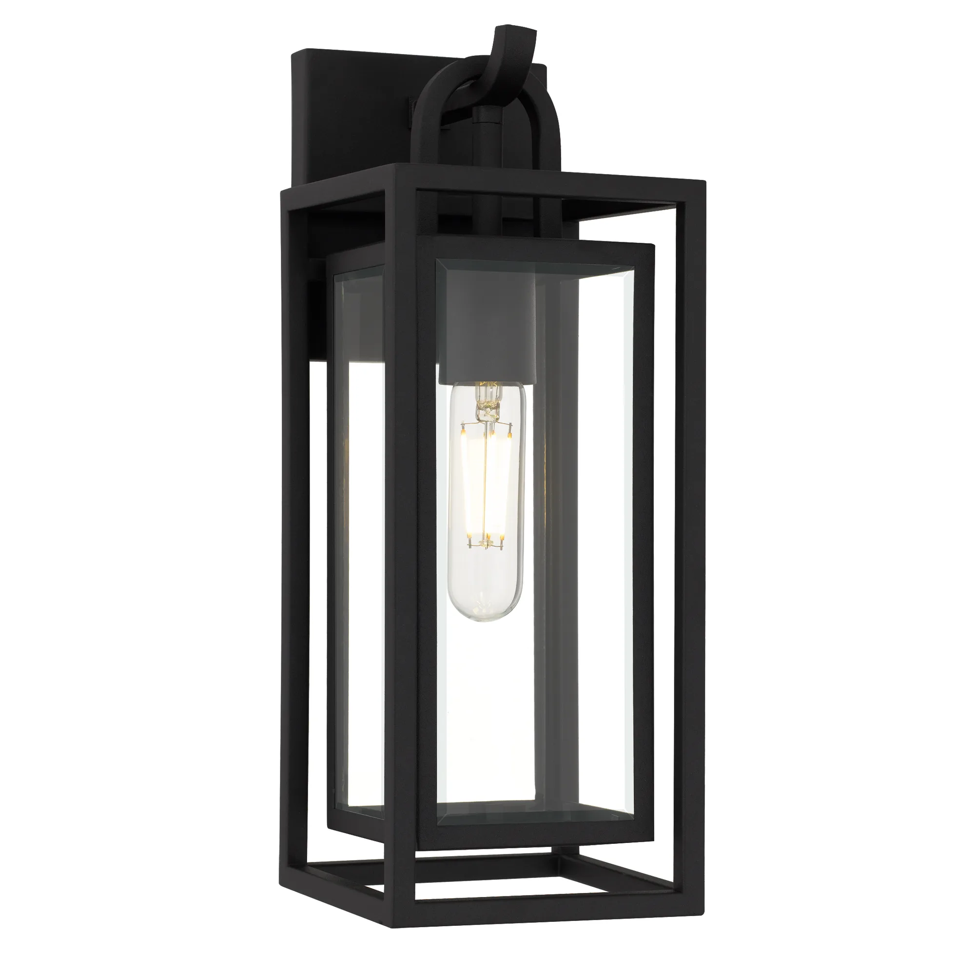 Jayce 1-Light Matte Black Outdoor Wall Lantern