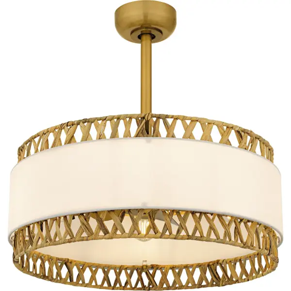 Kate Four Light Ceiling Fan with Light Kit in Brushed Gold