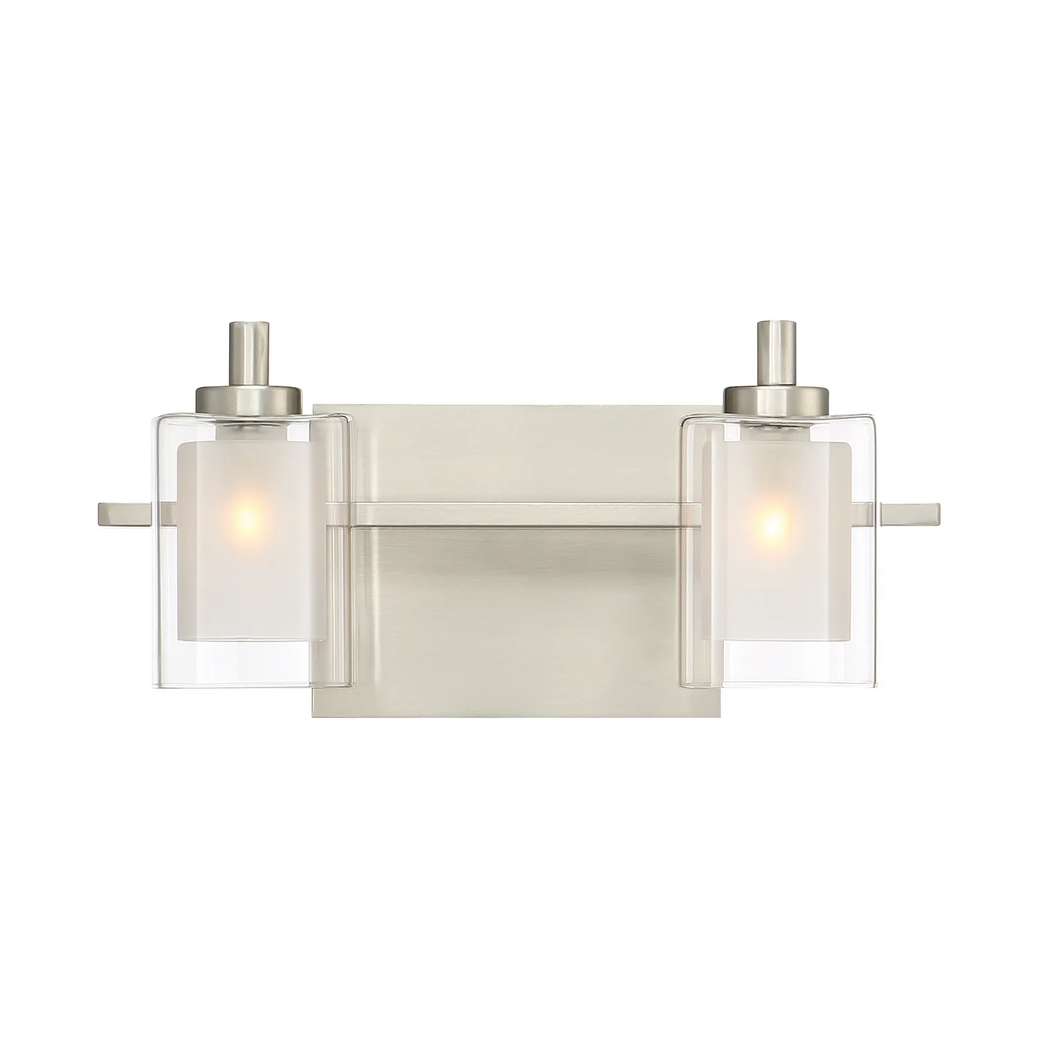 Kolt Two Light Bath Fixture in Brushed Nickel