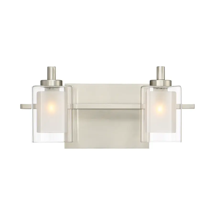 Kolt Two Light Bath Fixture in Brushed Nickel