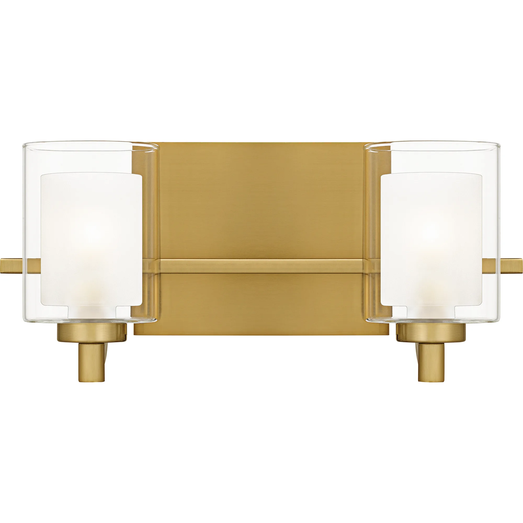 Kolt 2-Light Brushed Gold Bath Light