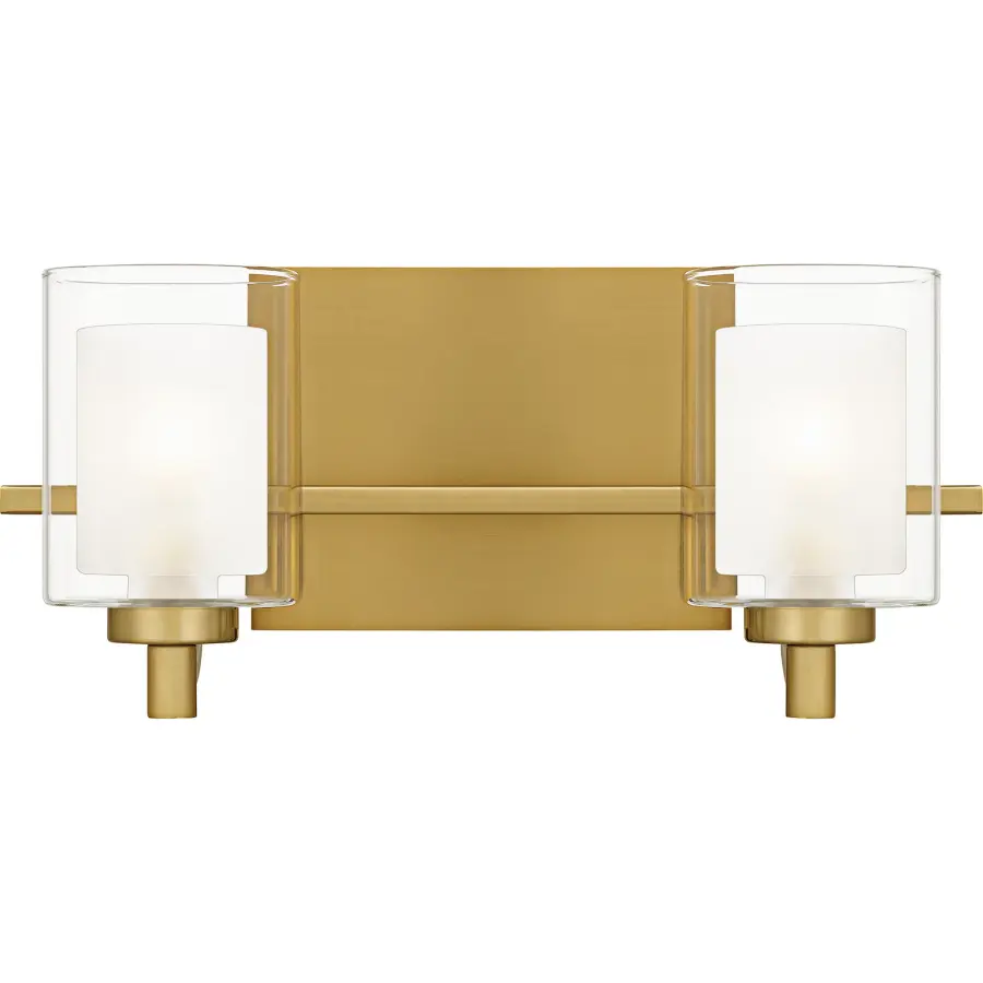 Kolt 2-Light Brushed Gold Bath Light