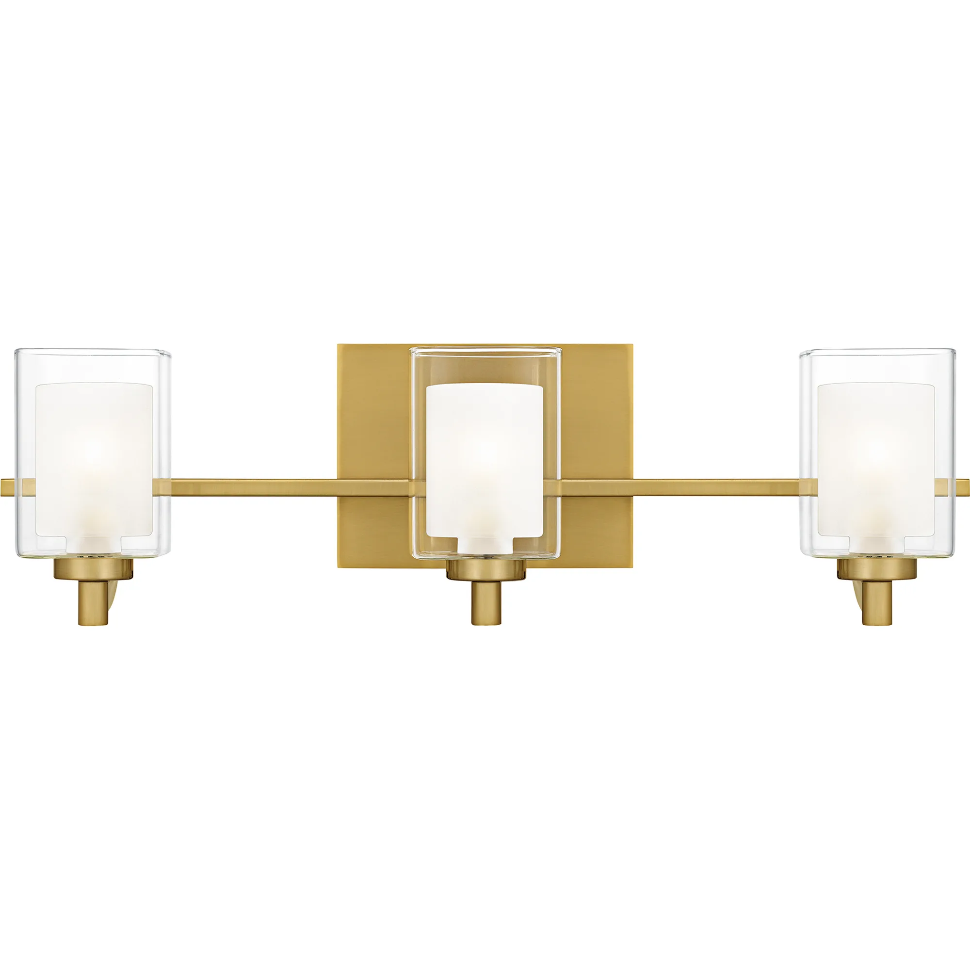 Kolt 3-Light Brushed Gold Bath Light