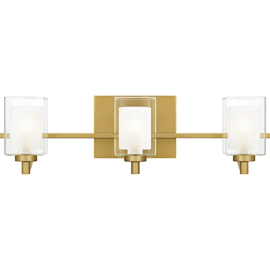 Kolt 3-Light Brushed Gold Bath Light