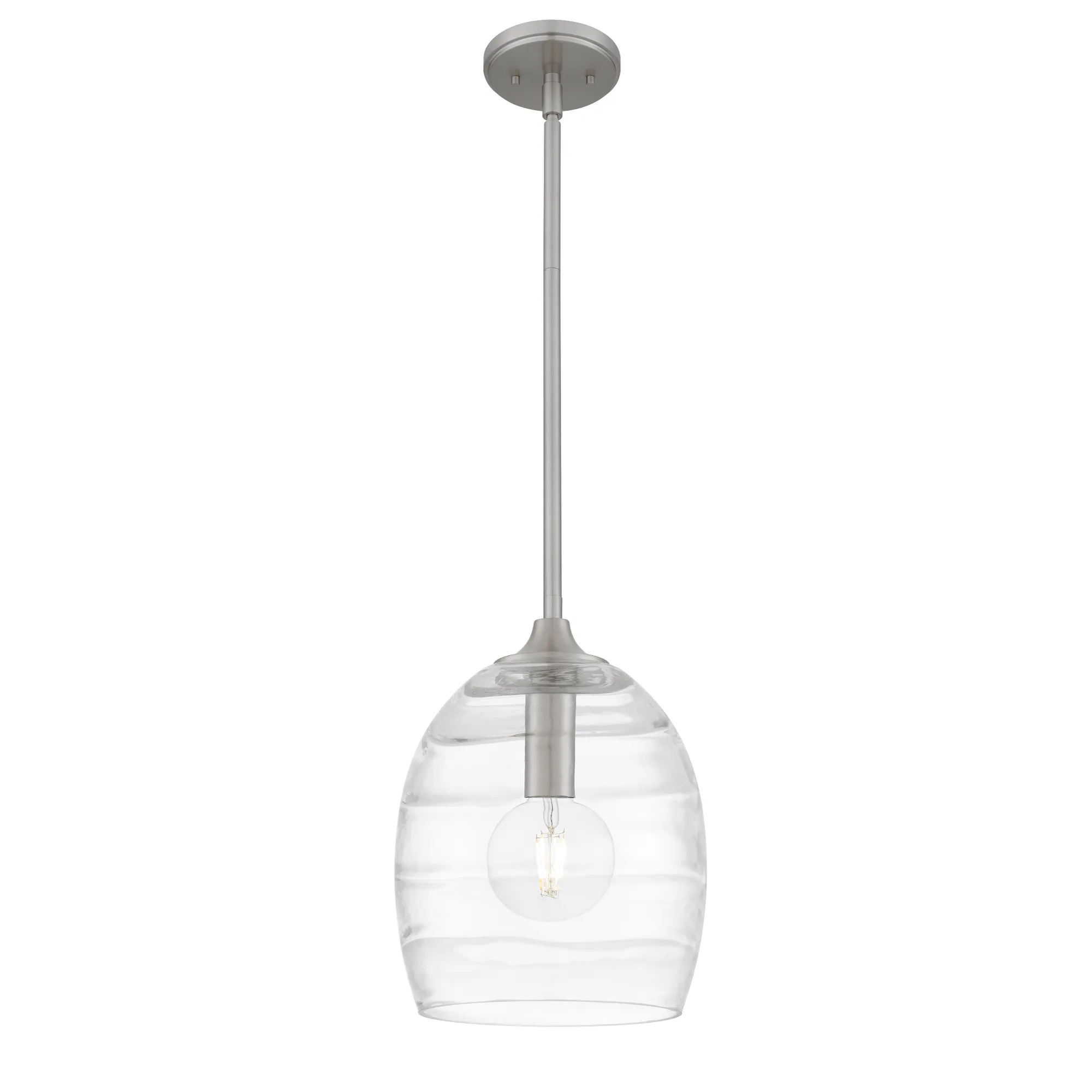 Lucy 1-Light Brushed Nickel Mini Pendant Light
