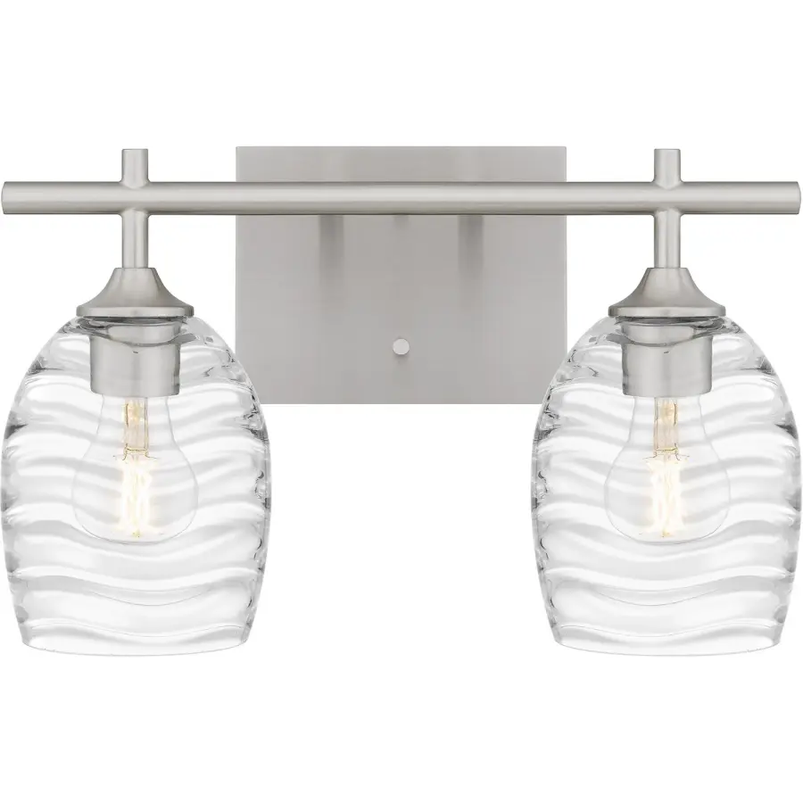Lucy Two Light Bath Vanity in Brushed Nickel