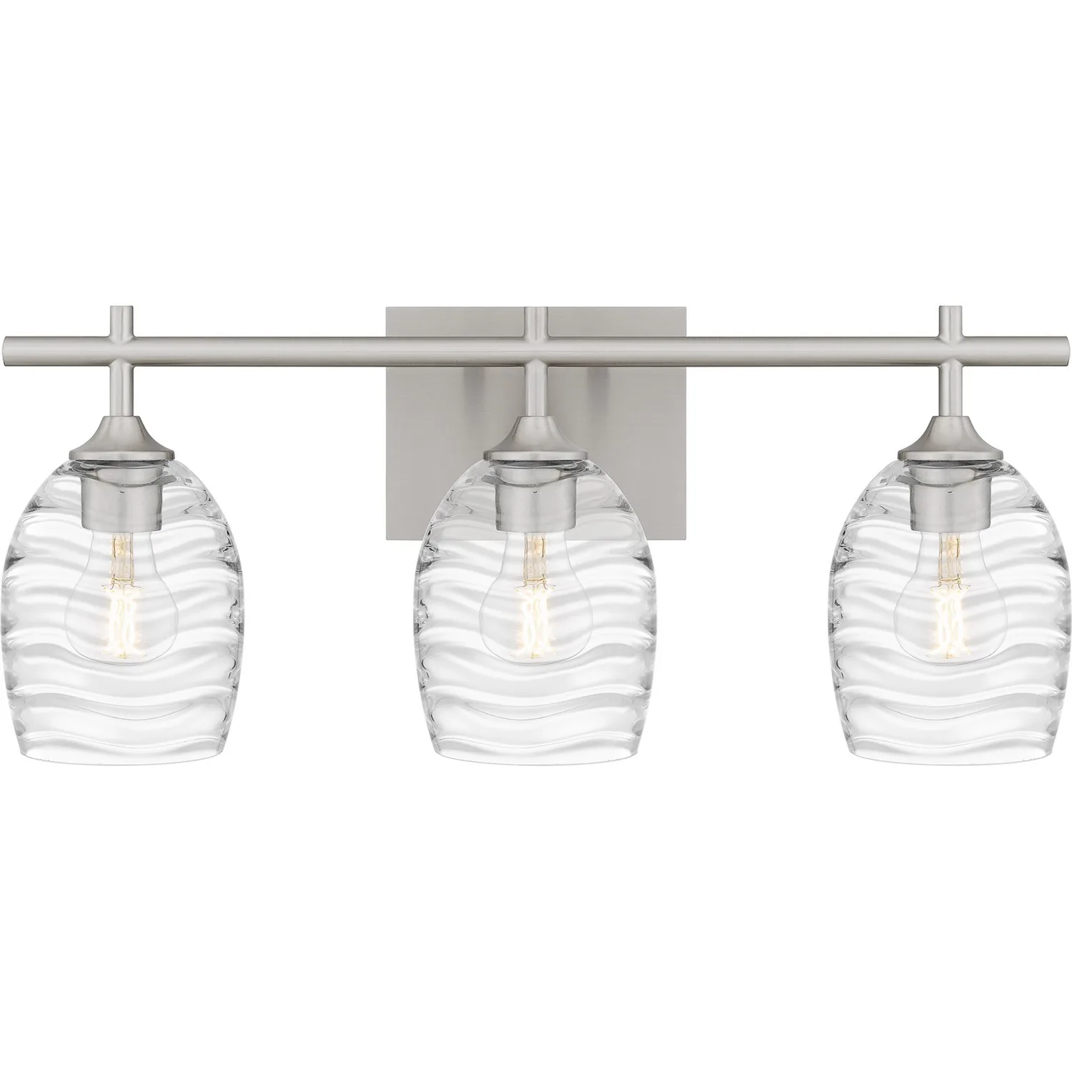 Lucy Three Light Bath in Brushed Nickel